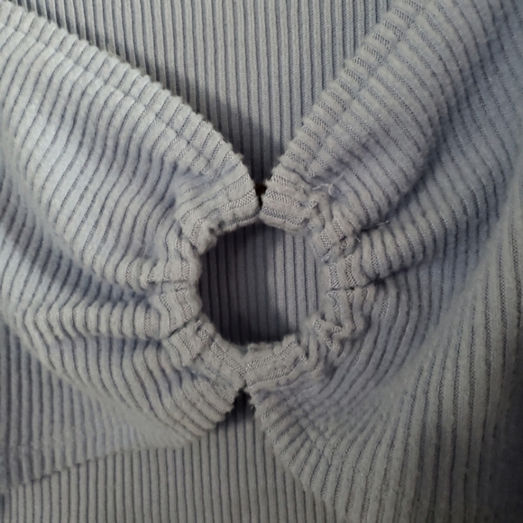 Almost Famous Soft Blue O-Ring Top 2 Piece Knit Lounge Set Size 3X - Picture 7 of 12